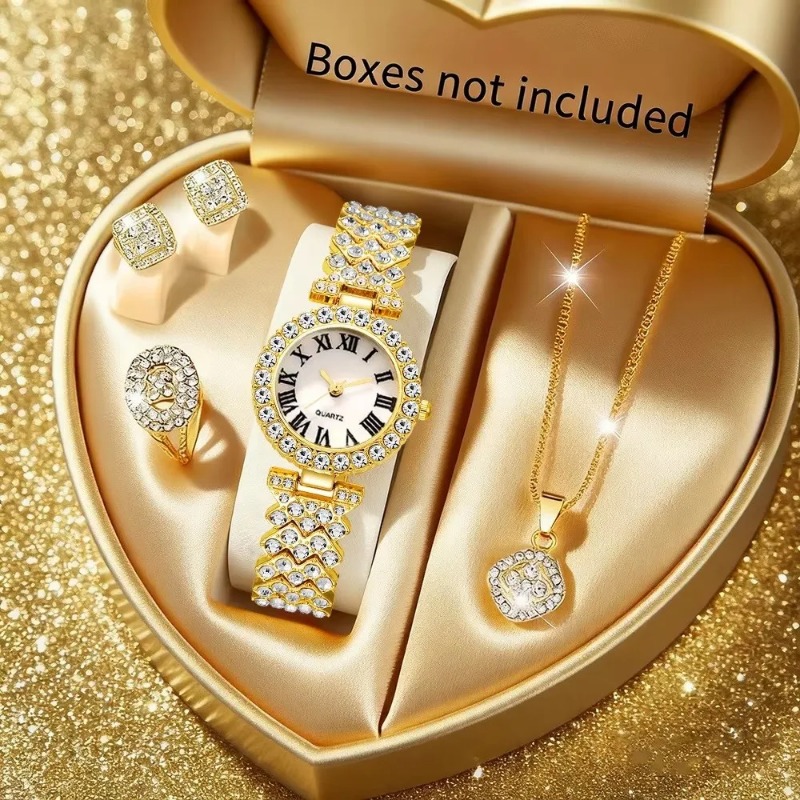Luxury Watch Organizer - 5 Buah Jam Tangan Wanita Berlian
