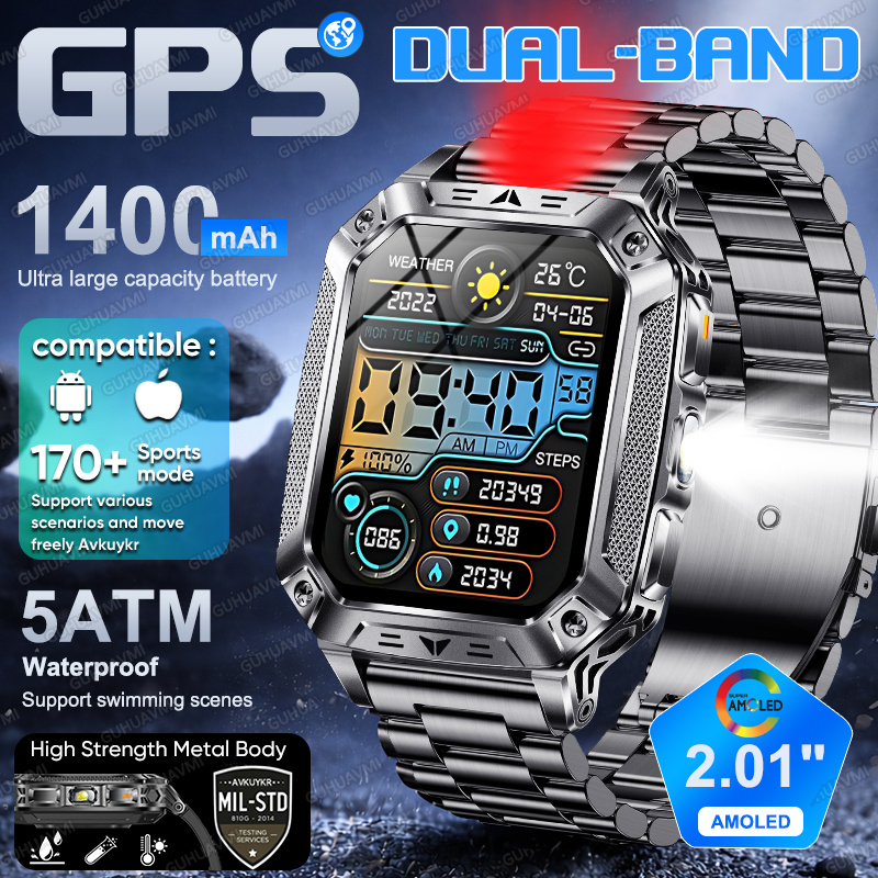 Gmt Dual Timezone Watch - Jam Tangan Pintar GPS Dual-Band 2026