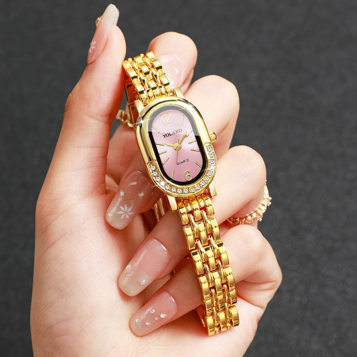 Luxury Watch Girl - Jam Tangan Kuarsa Wanita Berlian Imitasi