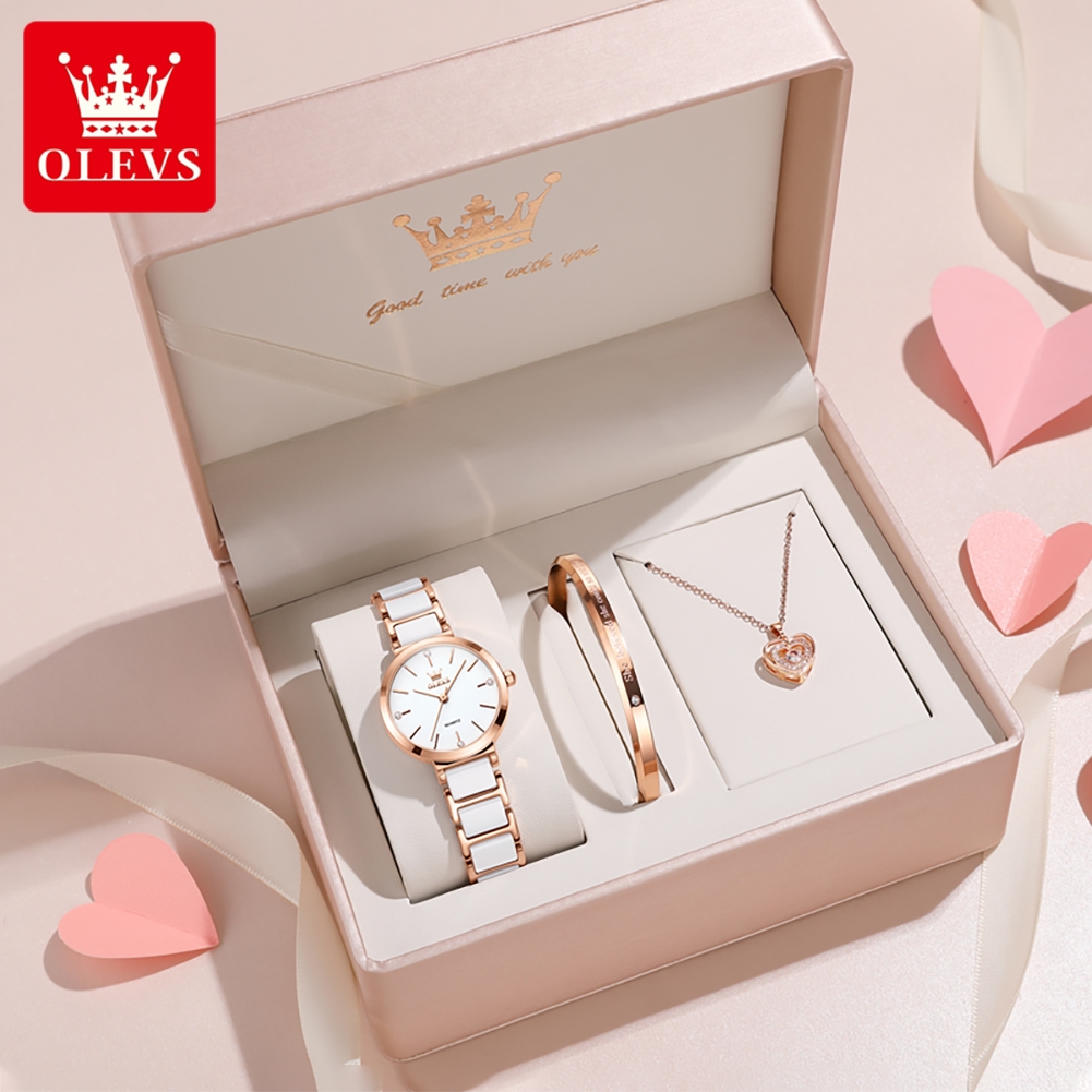Luxury Watch Organizer - Jam Tangan Wanita OLEVS 5877 Mewah