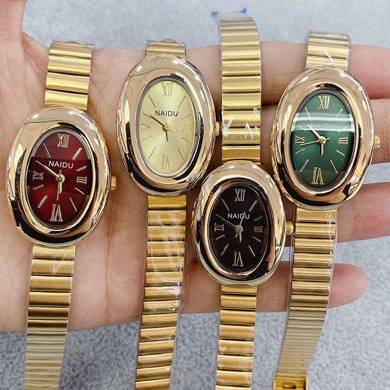 Lux Watch - Jam Tangan Kuarsa Wanita Oval Emas