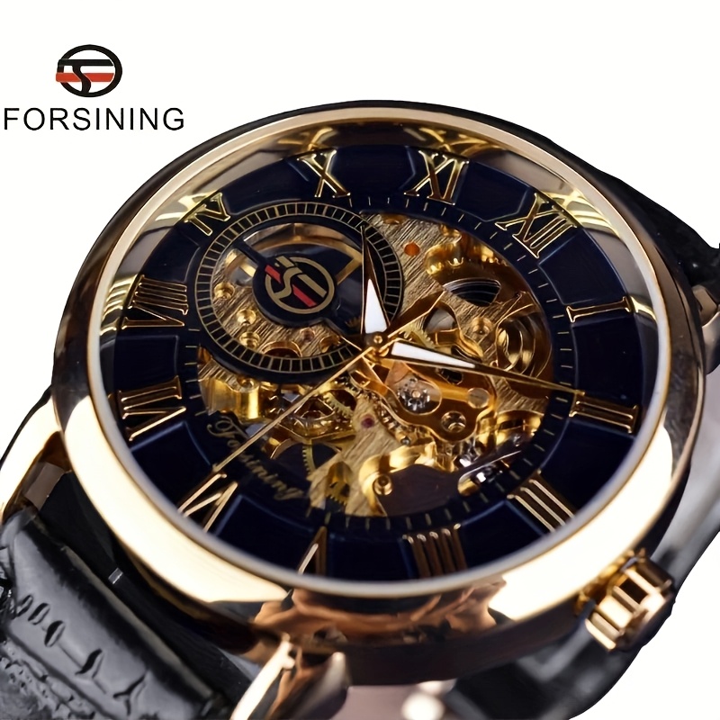 Luxury Watch Brands Logo - Jam Tangan Mekanik Skeleton Kulit Casing