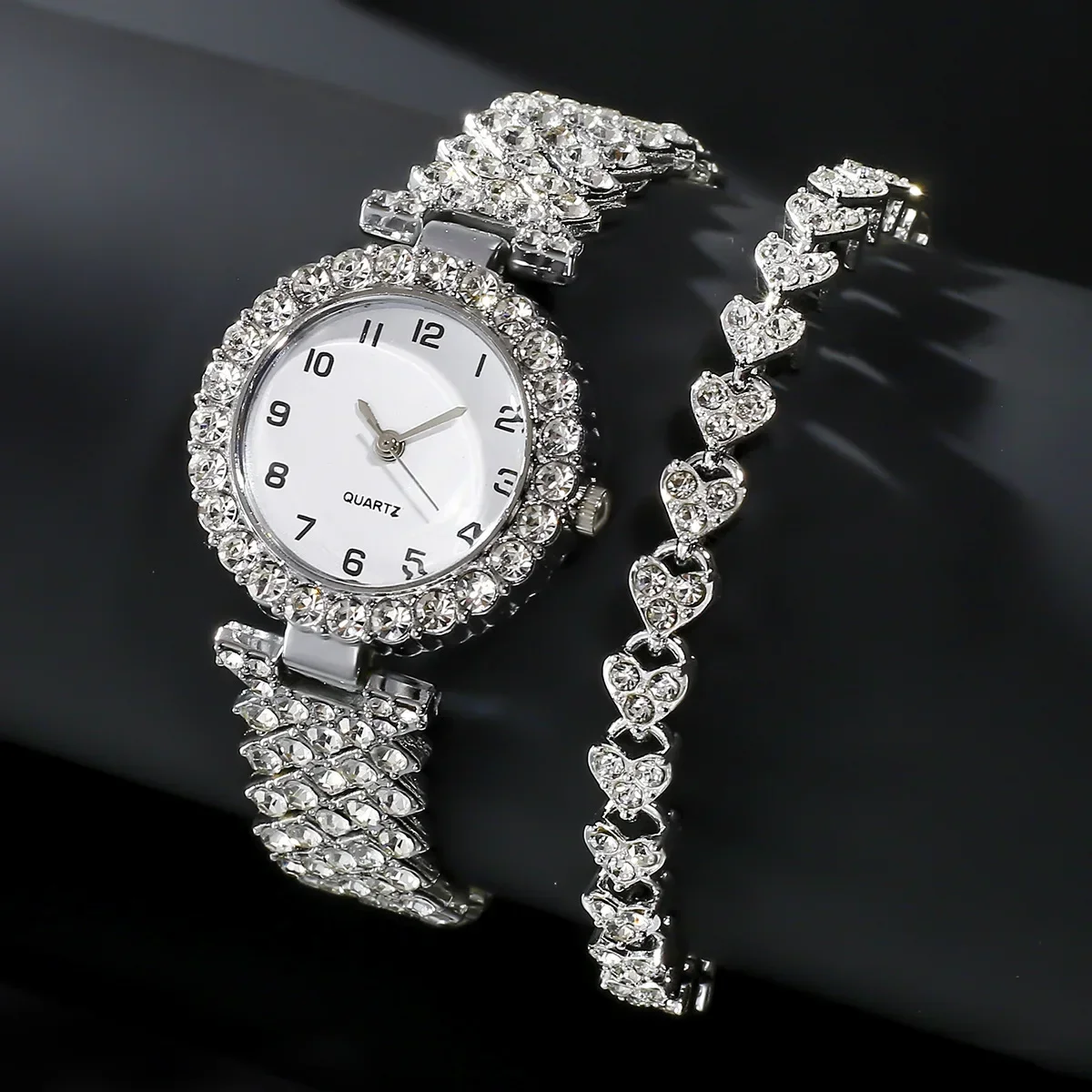 Luxury Watch Girl - 1pcs/2pcs Set Jam Tangan Wanita Mewah