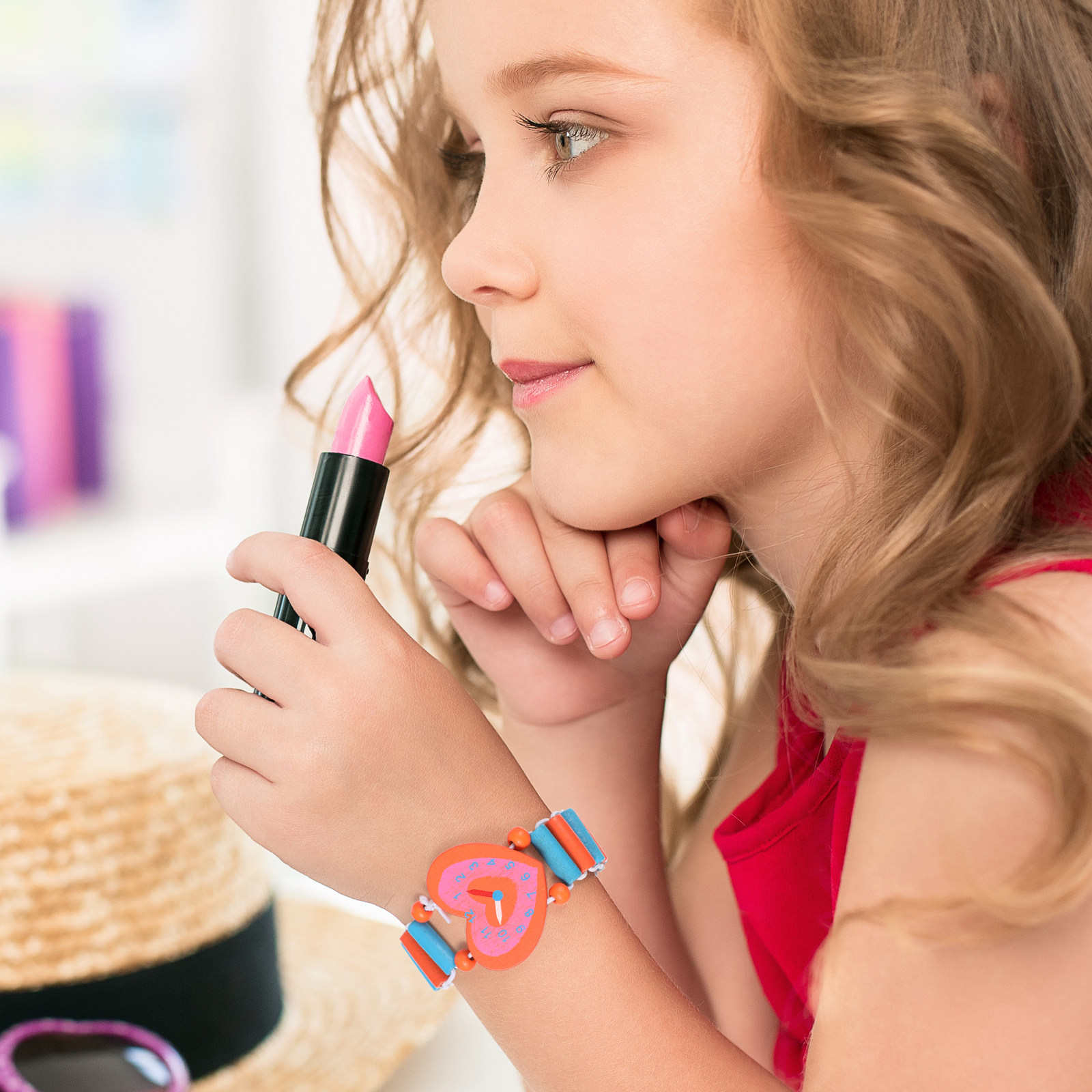 Luxury Watch Kids - 4 Buah Jam Tangan Kayu Kartun