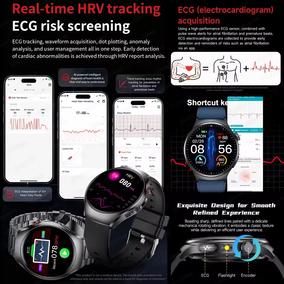 Jam Tangan Pintar EKG Akurat B - Gmt Dual Timezone Watch ulasan dan harga