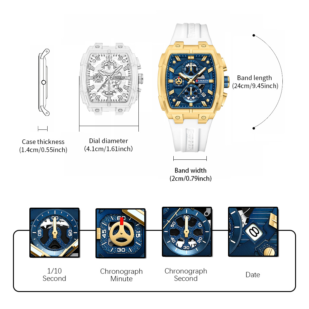 Jam Tangan Mewah Vintage CURRE - Luxury Watch Quality ulasan dan harga