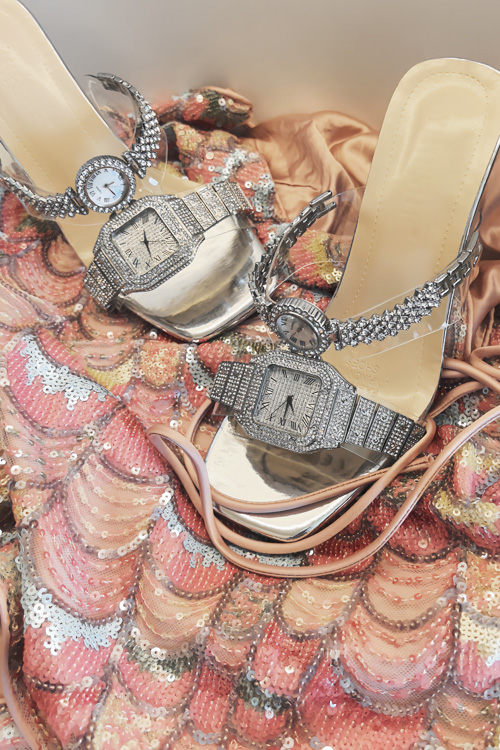 Sepatu hak tinggi kristal desa - Luxury Watch Women ulasan dan harga