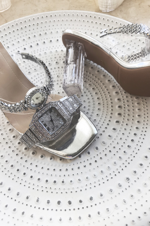 Sepatu hak tinggi kristal desa - Luxury Watch Women ulasan dan harga