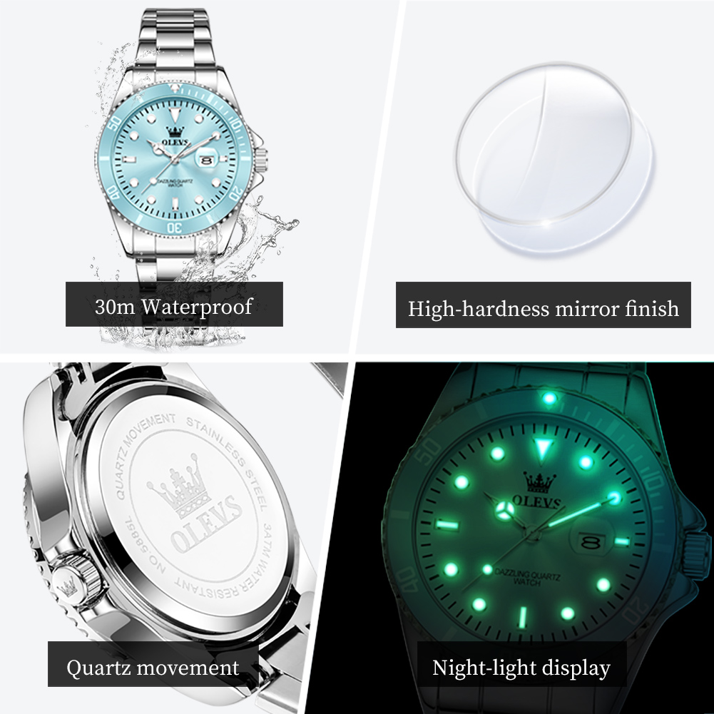 OLEVS Jam Tangan Kuarsa Tahan  - Luxury Watch Girl ulasan dan harga