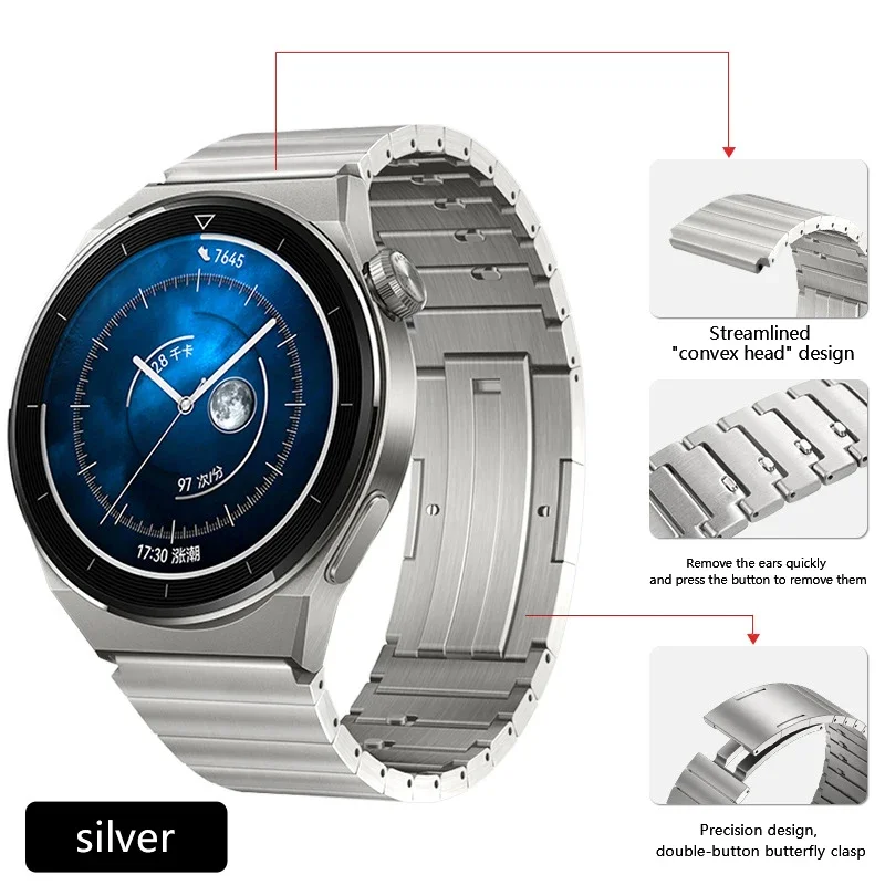 Gelang logam Titanium pas cepa - Luxury Watch Galaxy ulasan dan harga