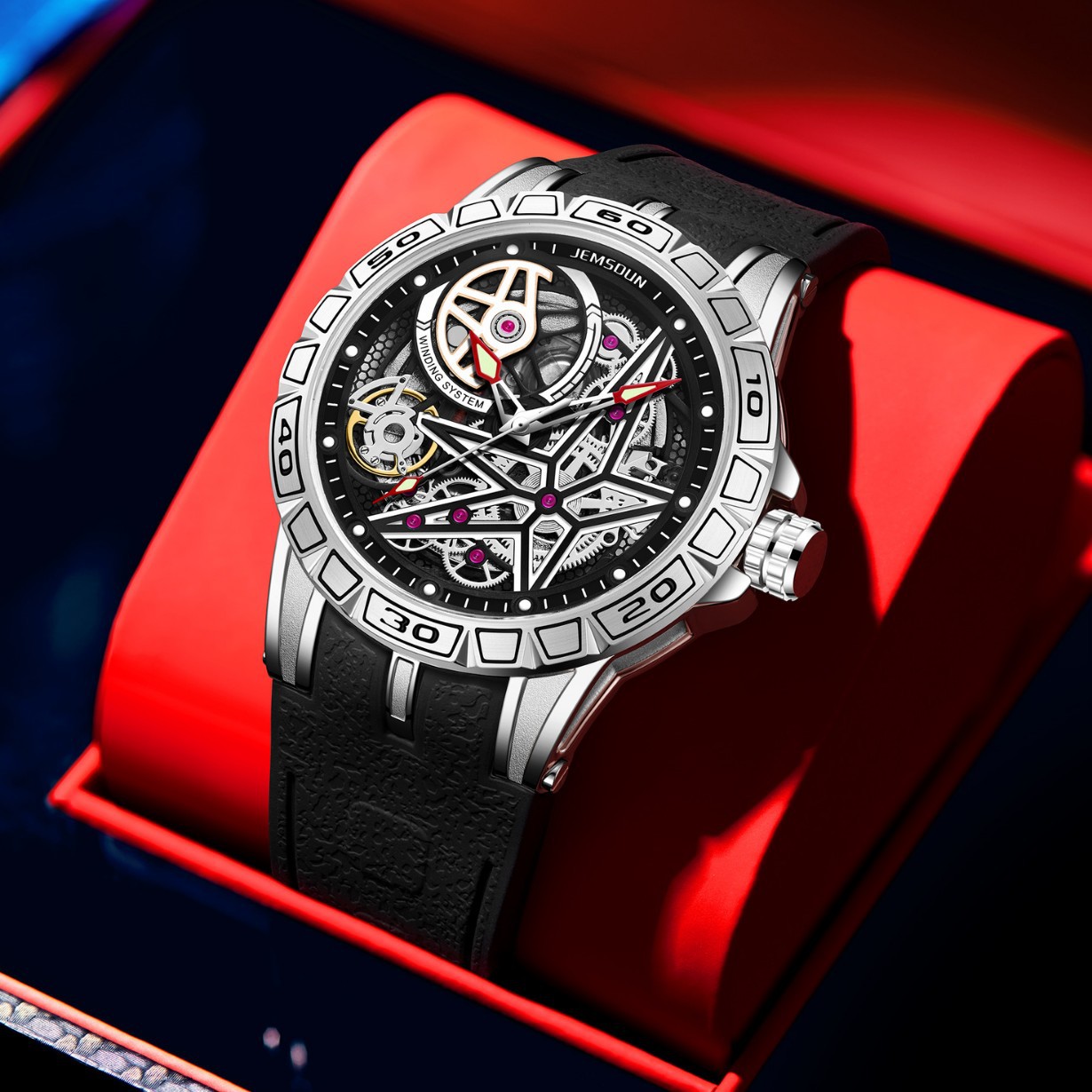 Jam Tangan Kuarsa 3D Kreatif J - Luxury Watch Rubber Strap ulasan dan harga