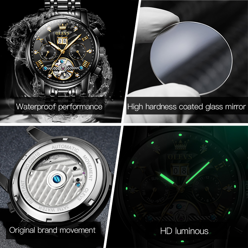 OLEVS jam tangan otomatis penu - Rolex Watch Datejust ulasan dan harga