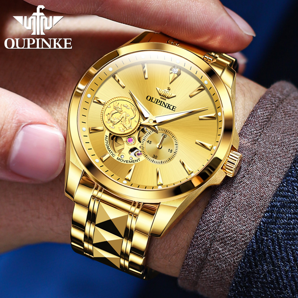 OUPINKE Jam Tangan Pria Jam Ta - Luxury Watch Brands Logo ulasan dan harga
