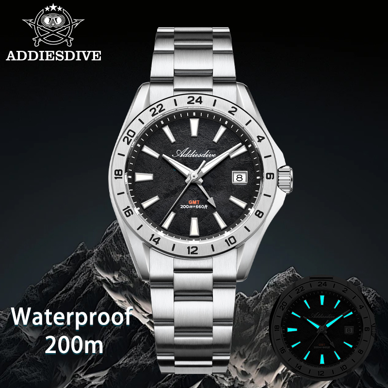 ADDIESDIVE Jam Tangan Pria Bis - Gmt Dual Timezone Watch ulasan dan harga