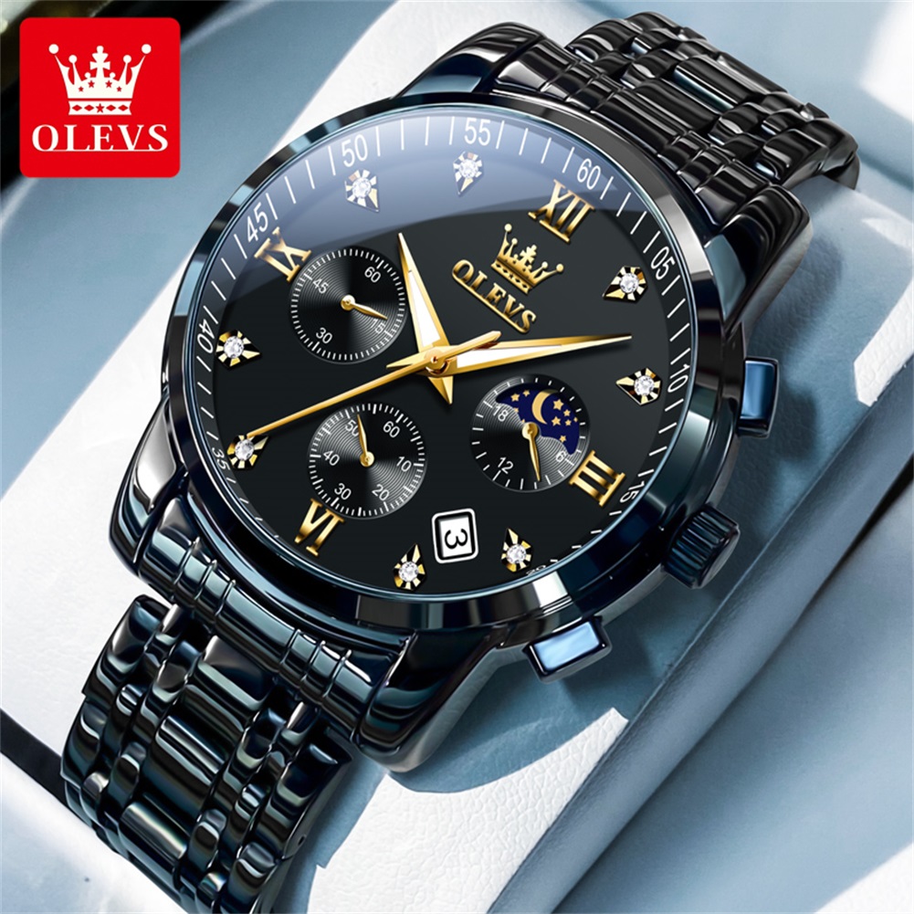 OLEVS Jam Tangan Pria Populer  - Luxury Watch Quality ulasan dan harga