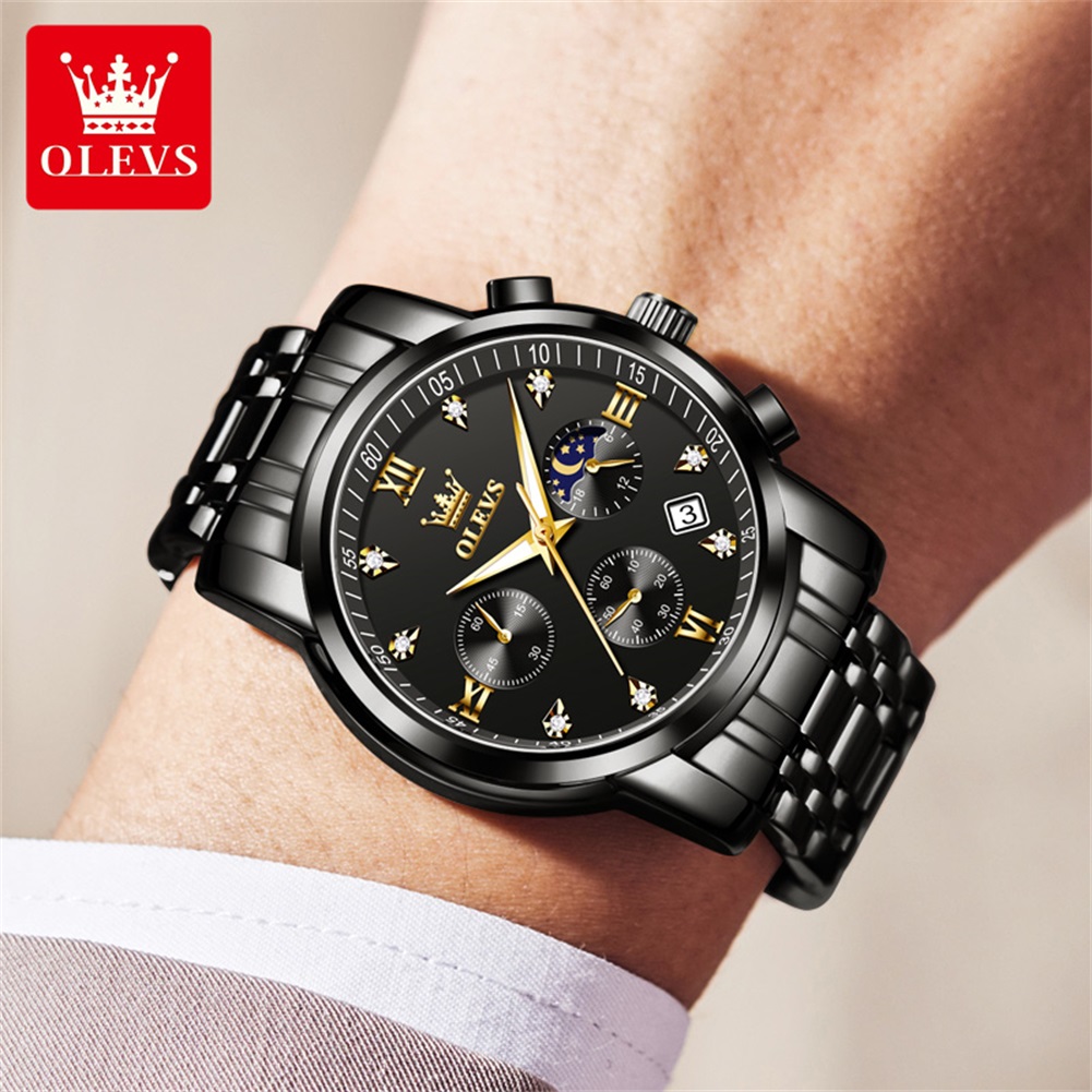 OLEVS Jam Tangan Pria Populer  - Luxury Watch Quality ulasan dan harga
