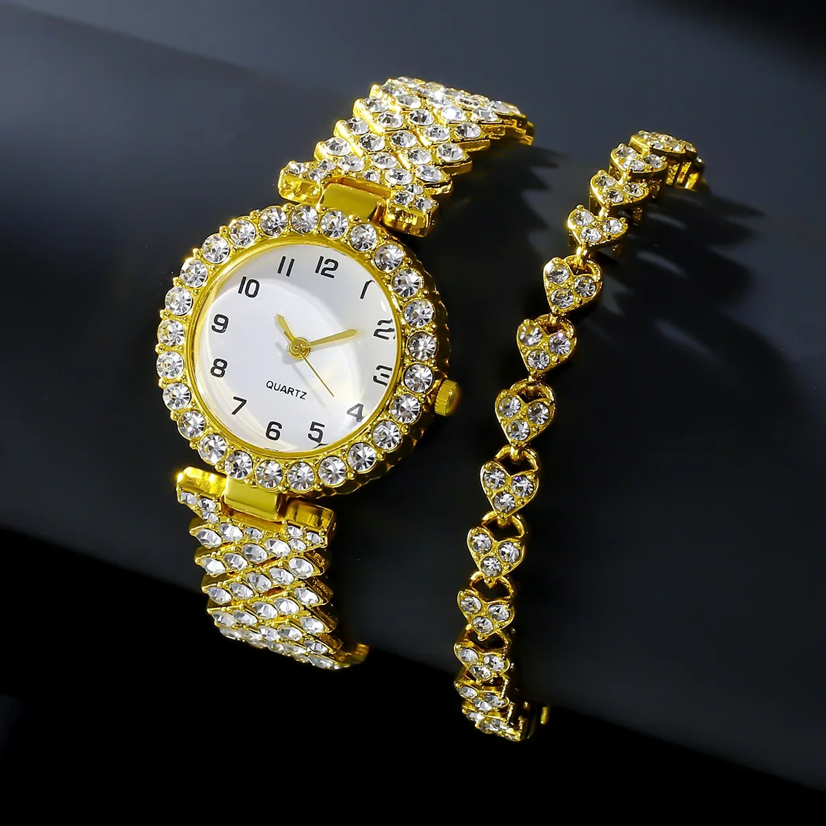 1pcs/2pcs Set Jam Tangan Wanit - Luxury Watch Girl ulasan dan harga