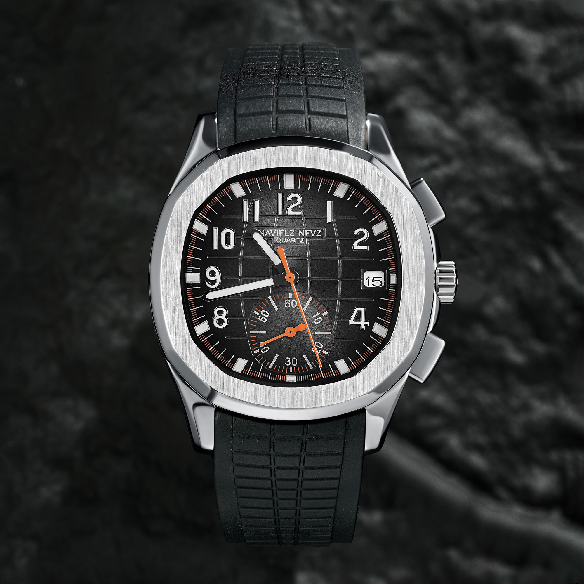 Jam Tangan Mewah Pria 40MM NAV - Luxury Watch Rubber Strap ulasan dan harga