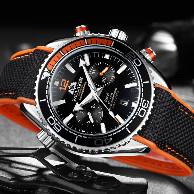 PAULAREIS P Jam Tangan Mekanis - Luxury Watch Rubber Strap ulasan dan harga