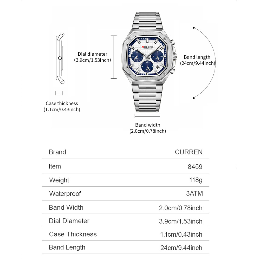 CURREN Jam Tangan Chrono Perse - Luxury Watch For Men ulasan dan harga