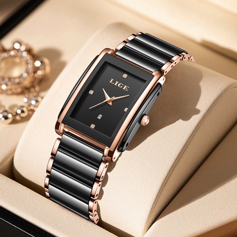 LIGE Jam Tangan Wanita Elegan  - Luxury Watch Organizer ulasan dan harga