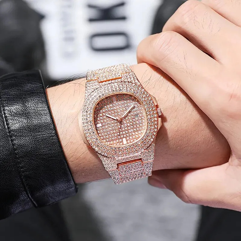 Jam Tangan Pria Berlian Penuh  - Luxury Watch Trading ulasan dan harga