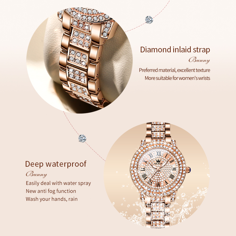 OLEVS jam tangan kuarsa wanita - Luxury Watch Girl ulasan dan harga